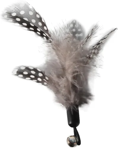 Miniatura 9 de Juguetes para gatos EcoCity - Juguetes de plumas para gatos sin teñido químico para gatos de interior - Incluyen varita para gatos y recambios