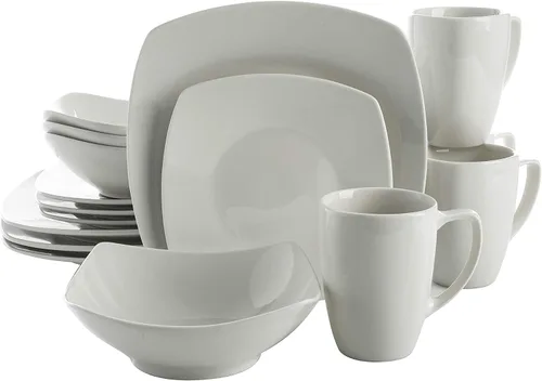 Miniatura 2 de Gibson Home Zen Buffetware - Juego de vajilla de 39 piezas para cena, color blanco