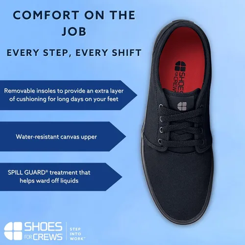 Miniatura 9 de Shoes for Crews Zapatillas unisex con suela antideslizante para trabajo – Cómodas, zapatos de trabajo antideslizantes para hombres y mujeres