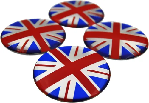 Miniatura 4 de 4 tapas centrales de rueda de bandera del Reino Unido, compatibles con Mini Coopers R50 R51 R52 R53 R55 R56 R57 R58 R59 R60 R61 F55 F56 con emblema