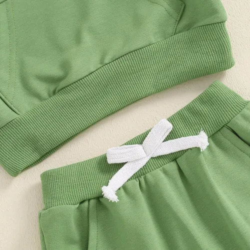 Miniatura 127 de Conjunto de ropa de otoño e invierno para bebé y niño, sudadera larga con capucha y pantalones para niños pequeños, 6, 12, 18, 24 meses, 2T