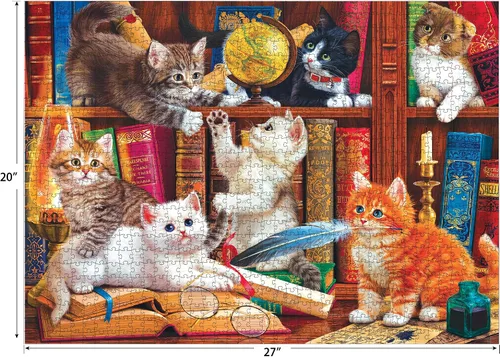Miniatura 6 de RoseArt - Kodak Premium - Library Mischief - Rompecabezas de 1000 piezas para adultos