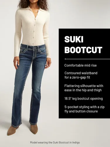 Miniatura 6 de Silver Jeans Co. Jeans Suki de tiro medio con corte de bota para mujer