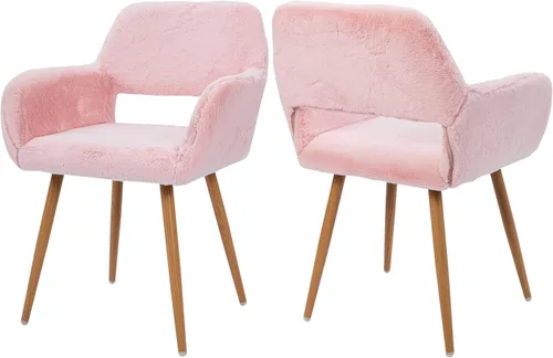 Miniatura 14 de Juego de 1 silla de escritorio para oficina en casa, silla de tocador de tela de pana para maquillaje con respaldo hueco, cómodo sillón con marco