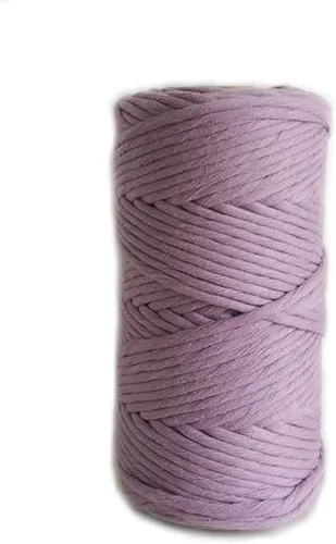 Miniatura 14 de Cuerda de macramé 21S de 0.157 in x 328.1 ft, cuerda trenzada de algodón 100% puro de lujo, cuerda trenzada para manualidades, colgar en la pared