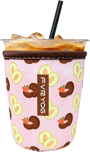 Miniatura 51 de Fundas de neopreno reutilizables aisladas para café helado, fundas para tazas de café helado, fundas para bebidas heladas y calientes