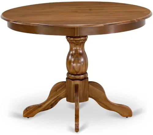 Miniatura 4 de East West Furniture HBGA5-AWA-03 - Juego de mesa de comedor de 5 piezas para 4 personas, incluye una mesa de cocina redonda con pedestal y 4 sillas