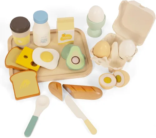 Juegos de comida de madera para la cocina de los niños, juguetes de comida para niños pequeños de 3 años en adelante, accesorios de cocina de juego