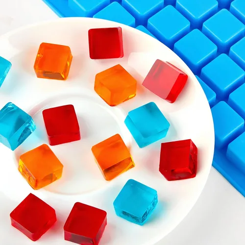 Miniatura 6 de JOERSH Moldes cuadrados de silicona para caramelos duros, gomitas, caramelos, chocolate, ganache, cubitos de hielo, 252 cavidades