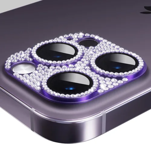 Miniatura 11 de AKABEILA Compatible con cámara iPhone 11 Pro Max/11 Pro, protector de lente con diamantes de imitación, protección de vidrio templado 9H, Negro
