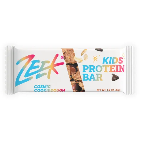 Miniatura 3 de ZEEK BAR - Barras de proteínas para niños, 50% menos azúcar, 0.28 oz de proteína, totalmente naturales, sin OMG, sin gluten, masa cósmica