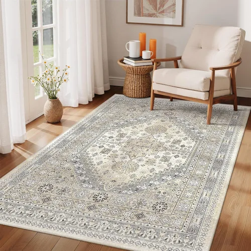 Miniatura 53 de zesthome Alfombra 4x6 - Alfombra Resistente a Manchas Lavable, Alfombras con Respaldo Antideslizante para Sala de Estar, Alfombras Pequeñas de Área