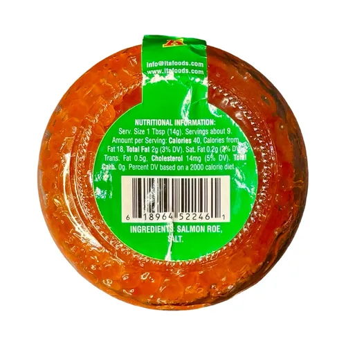 Miniatura 5 de Huevas de salmón de Alaska – Sal naturalmente ligera, caviar rojo, Ikura, mariscos gourmet refrigerados, 4.23 oz 4.23 oz