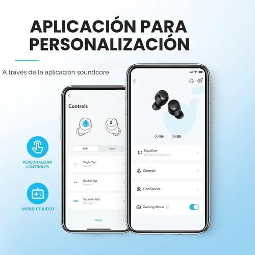 Miniatura 3 de Soundcore de Anker A20i Auriculares inalámbricos True, Bluetooth 5.3, App, Sonido personalizado, tiempo de reproducción largo de 28H, resistente al