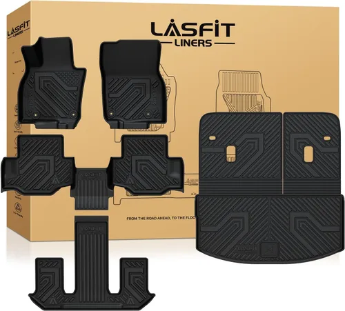 Miniatura 18 de LASFIT - Tapete de carga 3D para maletero de Volkswagen VW2018-2024 (ajuste 5 asientos), protección para todo tipo de clima, tapete de TPE de alta