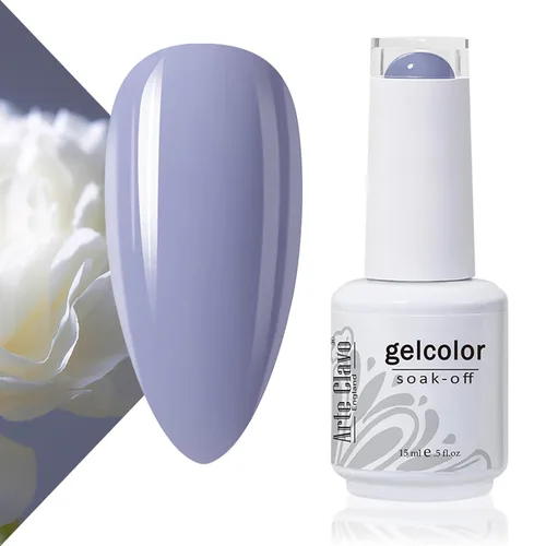 Miniatura 50 de Arte Clavo Esmalte de uñas de gel rosa lechosa de 0.5 fl oz, con luz LED, UV, remojado, transparente, rosa nude, manicura francesa, rosa claro