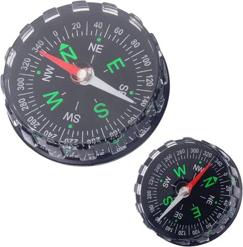 Miniatura 9 de Brújula de 1.7 pulgadas, tamaño de bolsillo, equipo de supervivencia para senderismo, navegación precisa de 360 grados para mochileros y entusiastas