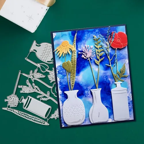 Miniatura 14 de Lapoo Troqueles de Corte de Metal de Fondos 3D con Marco para Álbumes de Recortes, Nuevos Troqueles de Corte DIY para Hacer Tarjetas de Álbum, En