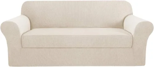 Miniatura 56 de H.VERSAILTEX Funda de Sofá de Alta Elasticidad de 2 Piezas Fundas de Sofá Elegante Funda/Protector de Muebles Suave con Tela de Patrón a Cuadros