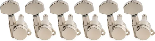 Musiclily Pro R15J 6 en línea 15:1 relación completa sellada cabeza máquina afinadores clavijas de afinación teclas con botón hexagonal para