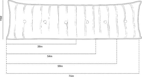 Miniatura 7 de WOWMAX Almohada rectangular para cabecero, almohada para respaldo de cama, almohada para sentarse en la cama, almohada de apoyo para la espalda