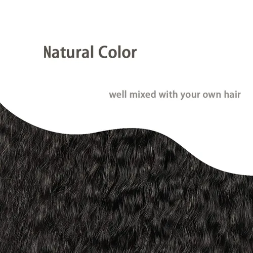 Miniatura 7 de Extensiones de cabello humano real con clip, de 14 pulgadas, color negro natural, doble trama, 10 unidades, 4.23 oz