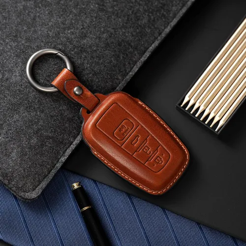 Miniatura 4 de Compatible con Funda para Llavero Toyota de Cuero, Funda Protectora para Llavero Toyota Avalon Camry TRD Corolla Highlander Prius Prime RAV4 Prime