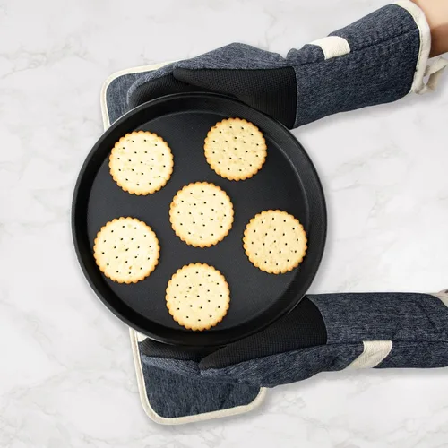 Miniatura 5 de Juego de guantes de horno y soportes para ollas, 4 piezas de guantes de horno de cocina resistentes al calor de 400 °F para cocina, guantes de horno