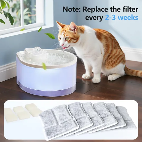 Miniatura 6 de Paquete de 6 filtros para fuente de agua para gatos, compatibles con fuente de agua para gatos de 2.5 L para CH-IWD004