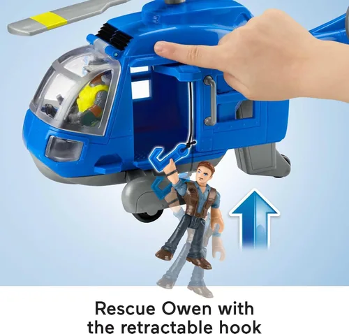 Miniatura 4 de Fisher-Price Imaginext Jurassic World - Juguetes de dinosaurio con 3 dinosaurios y figura de Owen Grady para niños en edad preescolar a partir de 3