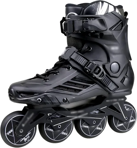 Patines profesionales en línea para adultos, zapatos de patinaje de velocidad negro para deportes al aire libre, mujeres y hombres, zapatos de 4