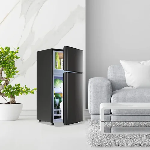 Miniatura 6 de DEMULLER - Pequeño refrigerador de 2.4 pies cúbicos con congelador, mininevera para dormitorio con estantes de plástico removibles, mininevera ideal