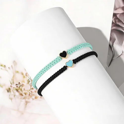 Miniatura 4 de Pulseras a juego para parejas de novio y novia, pulsera elástica ajustable de amistad para él y ella