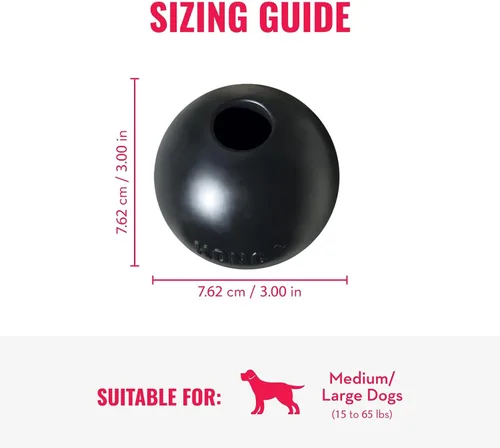 Miniatura 3 de KONG Bola extrema con agujero – Juguete de búsqueda – Juguete duradero para perros para entrenamiento, tiempo de juego interactivo y más – Pelota