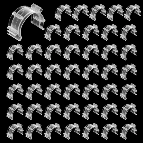 Miniatura 8 de Clips para bobinas de coser, 50 unidades, soporte de bobina transparente, clip de plástico para herramientas de costura, accesorios de abrazaderas