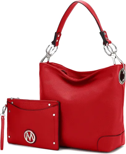 Miniatura 43 de MKF Collection Mia K - Bolso Hobo para mujer, de piel vegana, bolso de hombro holgado, bolso con asa superior
