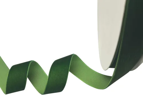 Miniatura 42 de Chenkou Craft Lotes de cinta de terciopelo verde de 25 yardas/rollo de 1 1/2 pulgadas a granel de Navidad (verde, 1 1/2 pulgadas)