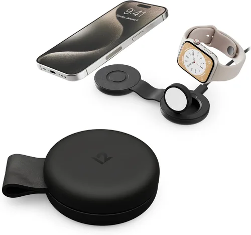 Miniatura 12 de Butterfly - Cargador inalámbrico plegable compacto 2 en 1 con adaptador de viaje, carga MagSafe Duo de 15 W para iPhone, AirPods y Apple Watch