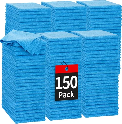 Miniatura 14 de Toallas de microfibra para automóviles, paquete de 24 paños de limpieza de microfibra, toallas de limpieza de 11.5 x 11.5 pulgadas, absorbentes a