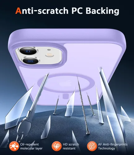 Miniatura 1575 de FNTCASE Funda para iPhone 13 Pro-Max: Fundas magnéticas transparentes compatibles con Magsafe Slim anti amarillamiento protección contra caídas