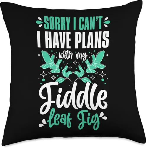 Miniatura 4 de Fiddle Leaf Fig Ficus Lyrata Care Tree Plant Soil Indoor Throw Pillow