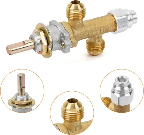 Miniatura 4 de Stanbroil Kit de válvula de control de seguridad de falla de llama de gas propano de baja presión con kit de encendido de botón para hogueras