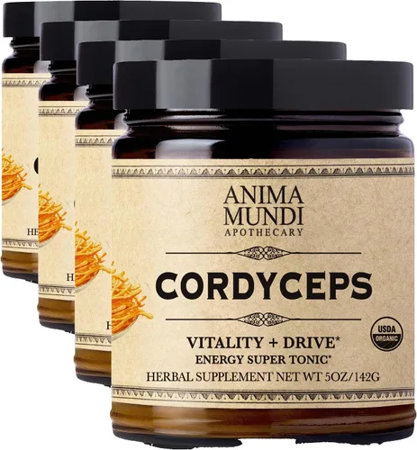 Miniatura 5 de Anima Mundi Apothecary Cordyceps - Polvo de hongos Cordyceps orgánico real - Suplemento para el hígado y el apoyo inmunológico - Añadir a alimentos
