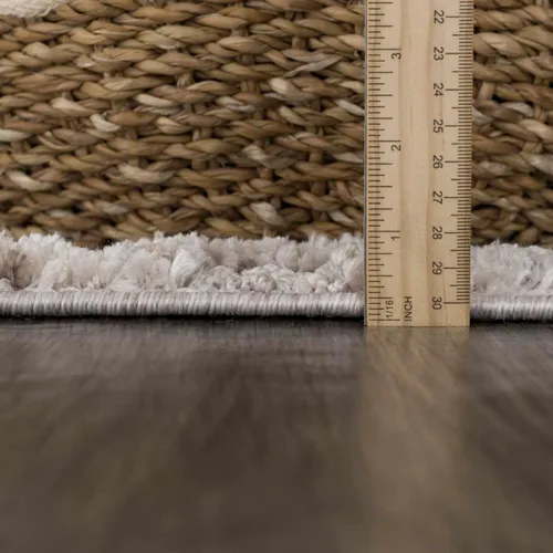 Miniatura 6 de Hauteloom Aria - Alfombra para sala de estar y dormitorio, con borde geométrico de medallón de diamante, envejecida, bohemio, transicional, tribal