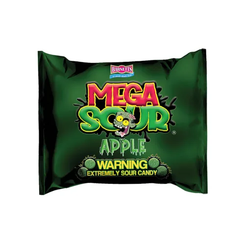 Miniatura 4 de Barnetts - Mega Sour Candy Apple 3.67 oz - Bolsas dulces de moda - Dulces tradicionalmente hechos a mano - Revestimiento agrio dura 20 segundos