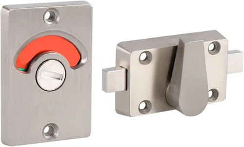 Miniatura 7 de ViaGasaFamido Indicador de bloqueo, indicador verde y rojo muestra si la habitación está ocupada de acero inoxidable baño público baño baño baño