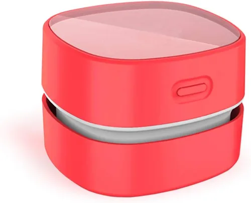 Miniatura 9 de ODISTAR Aspiradora de mostrador, mini barredora de polvo de mesa con temporizador digital, resistencia de hasta 400 minutos, rotación de 360º