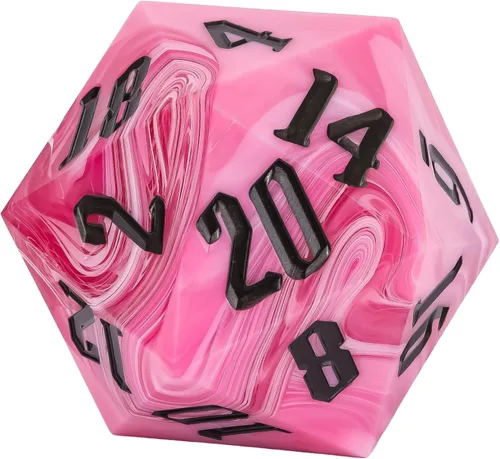 Miniatura 28 de 55mm dados de 20 lados DND, dados gigantes D20 D&D poliédricos grandes D20 con caja de regalo de dados para Dungeons and Dragons, juegos de mesa RPG