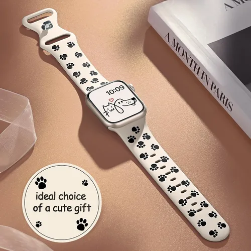 Miniatura 4 de Correa de silicona compatible con correas de Apple Watch de 1.614 in, 1.575 in, 1.654 in (S10/11) 1.496 in para mujer, correas para iWatch SE Series