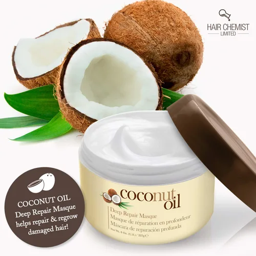 Miniatura 9 de Hair Chemist Máscara de reparación profunda de aceite de coco 8 onzas